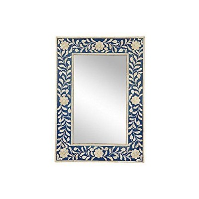Bone Inlay Mirror Frame Blue Handmade Inlay Furniture   292665269935